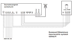 Печь EOS Filius Пример подключения