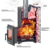 Дровяная печь Везувий Скиф с закрытой каменкой Ковка (210) М
